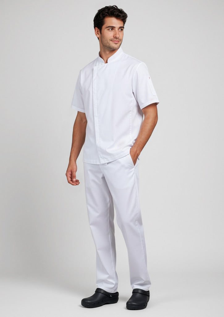 Mens Alfresco Short Sleeve Chef Jacket