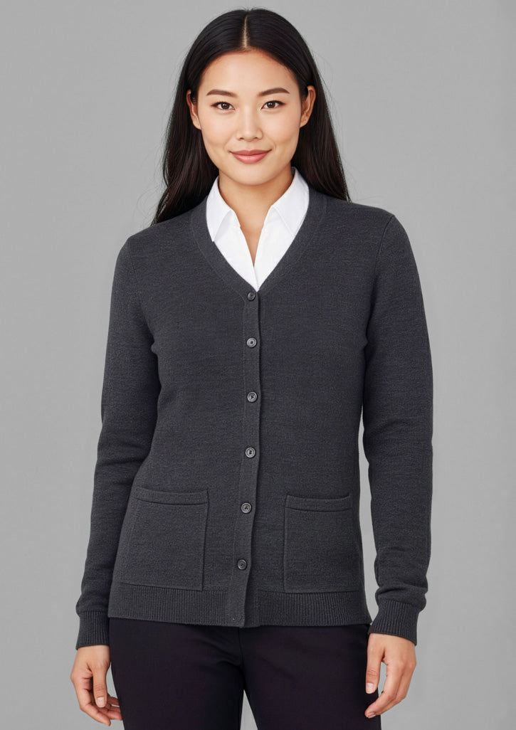 Womens Button Front Knit Cardigan