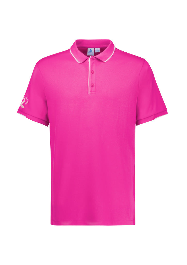 Womens Pink Short Sleeve Polo