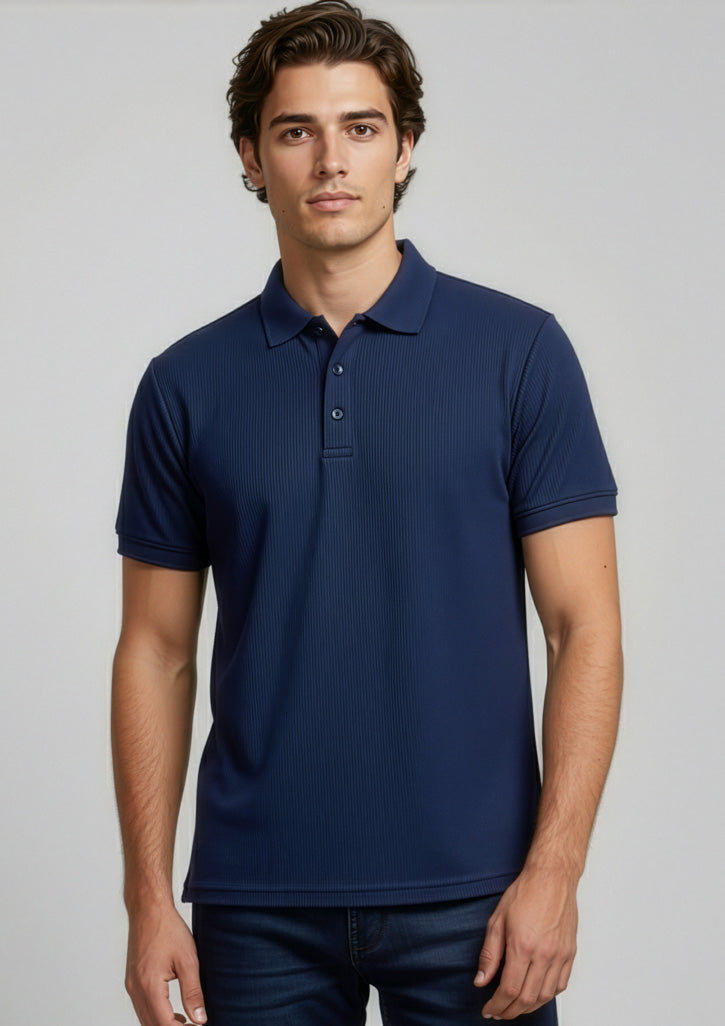 Mens Micro Waffle Short Sleeve Polo