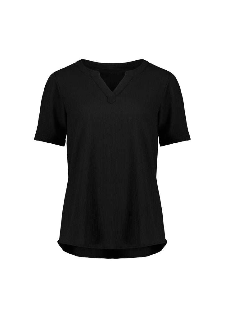 Womens Ruche Short Sleeve Blouse