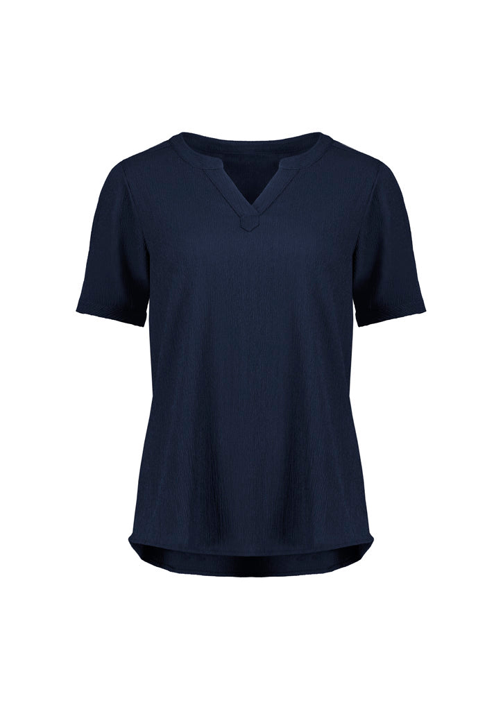 Womens Ruche Short Sleeve Blouse