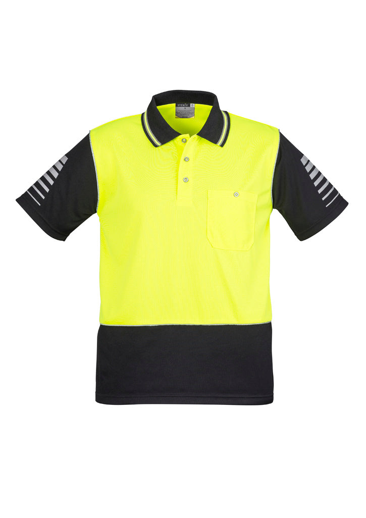 Mens Hi Vis Zone Short Sleeve Polo