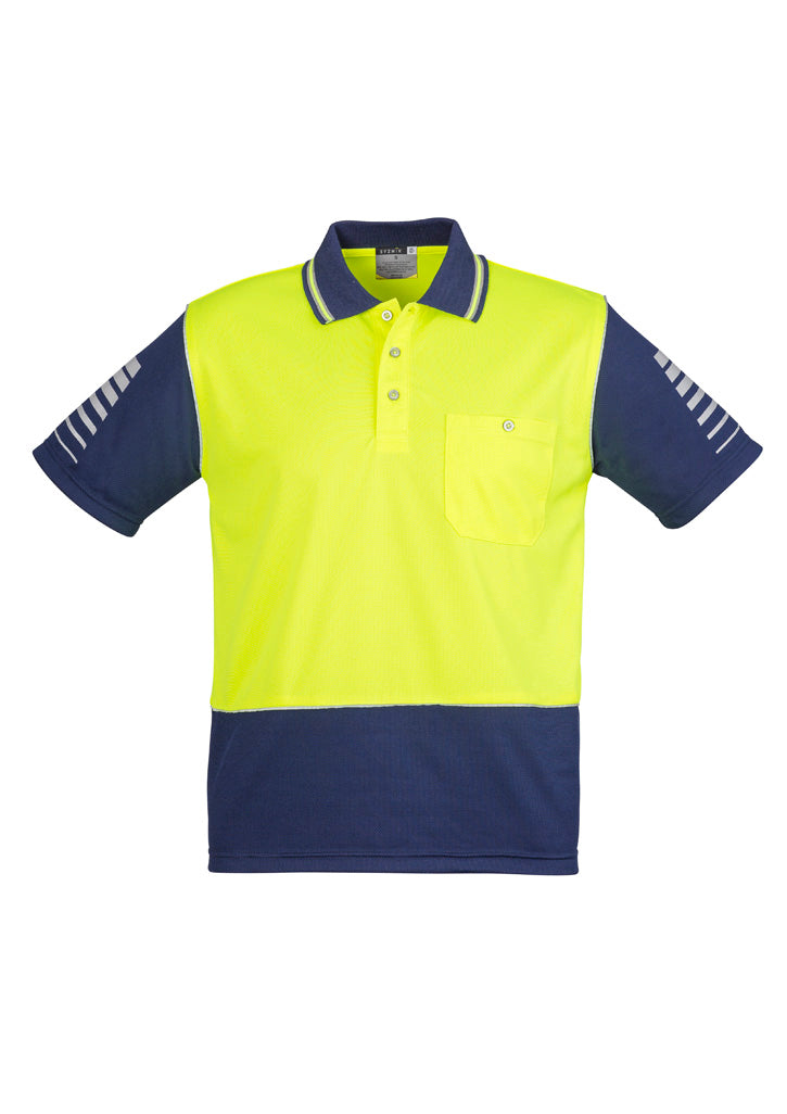 Mens Hi Vis Zone Short Sleeve Polo