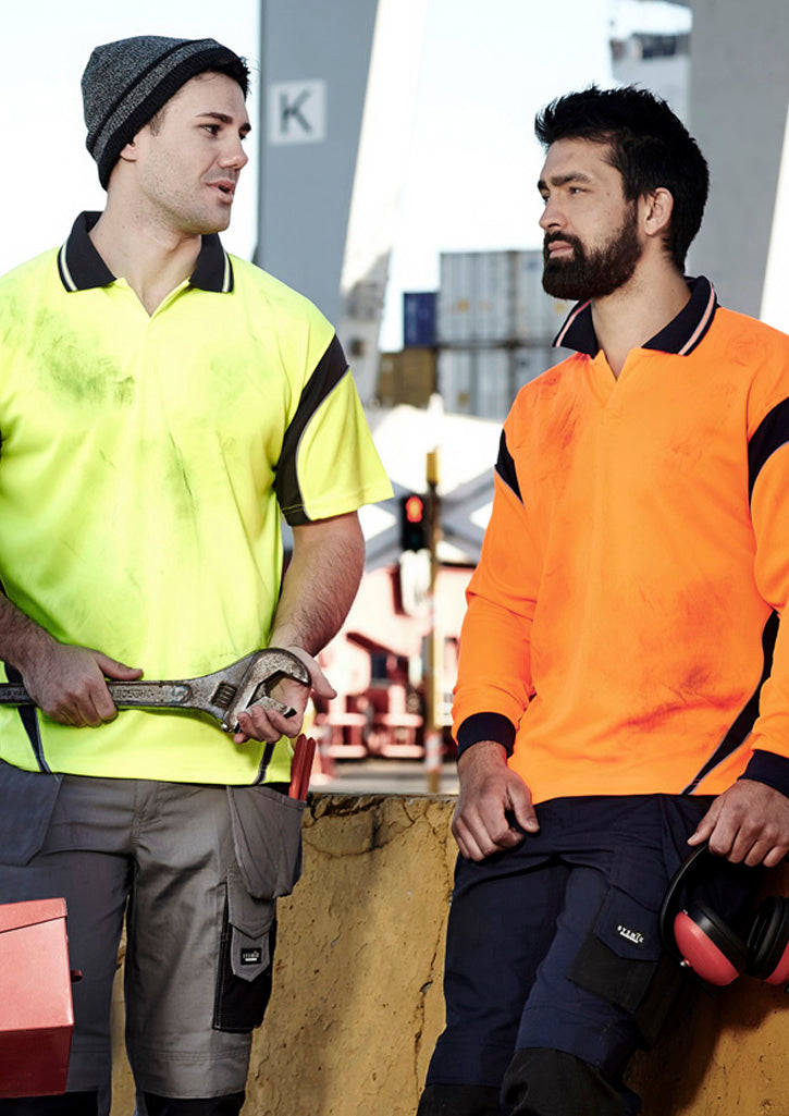 Mens Hi Vis Aztec Short Sleeve Polo