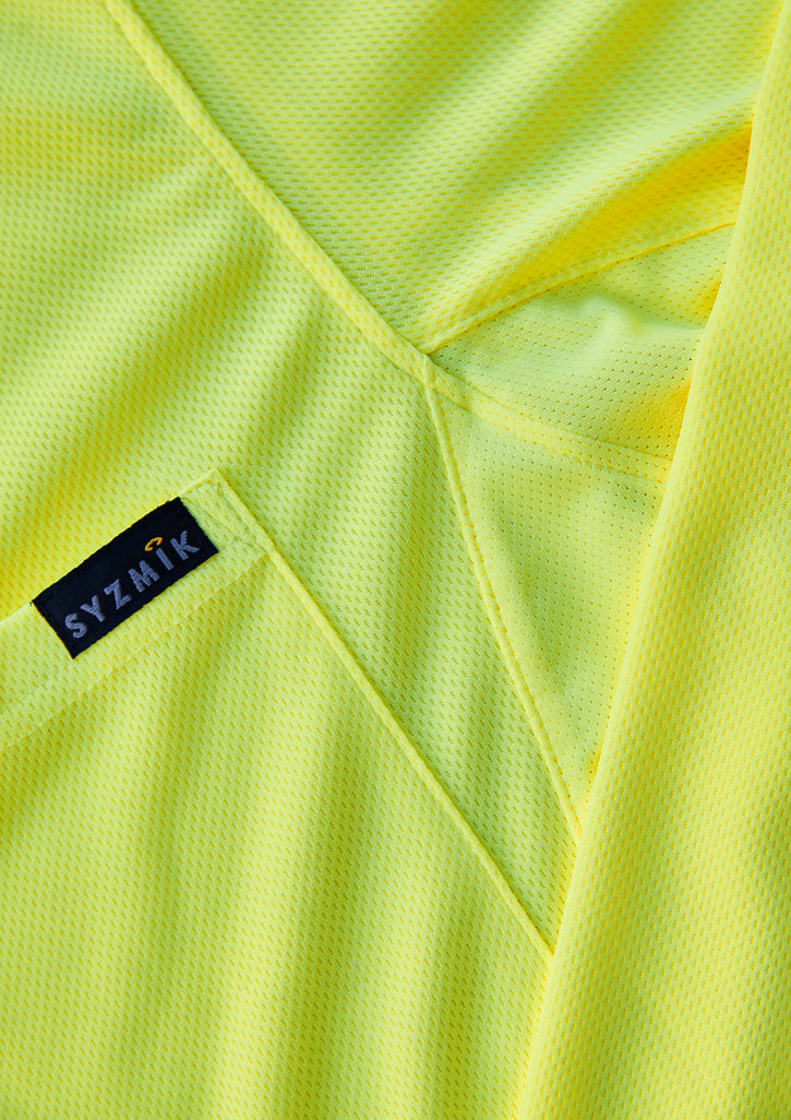 Mens Hi Vis Flux Long Sleeve Polo