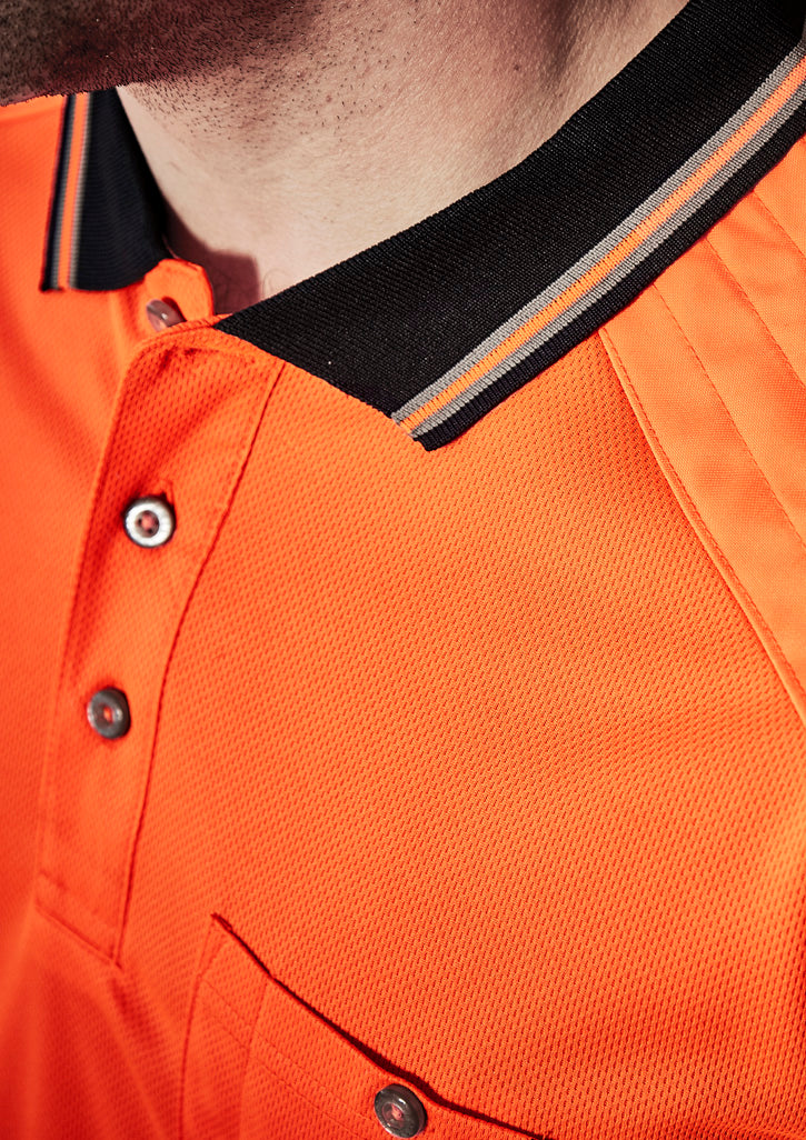 Mens Hi Vis Reinforced Squad Short Sleeve Polo