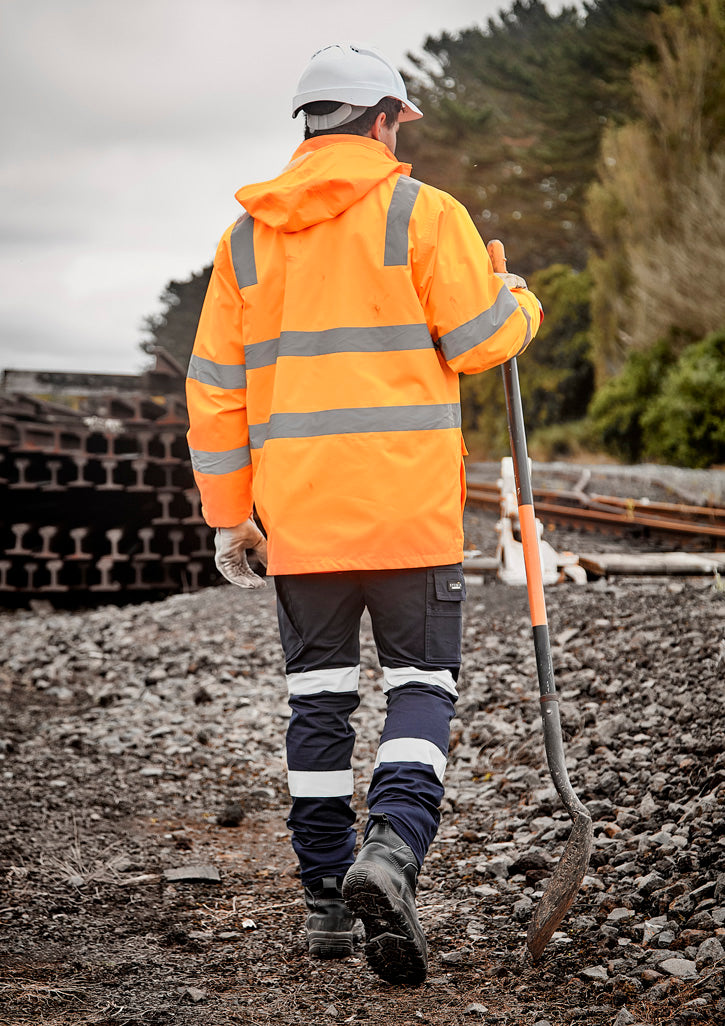 Unisex Hi Vis VIC Rail 4 In 1 Waterproof Jacket